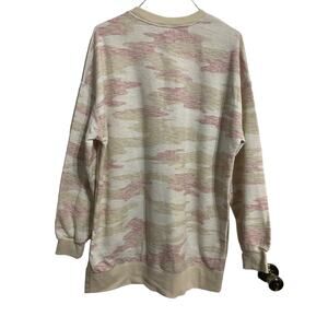 Old Navy Camo Oversize Sweatshirt Tunic Beige Pink Size S Tall